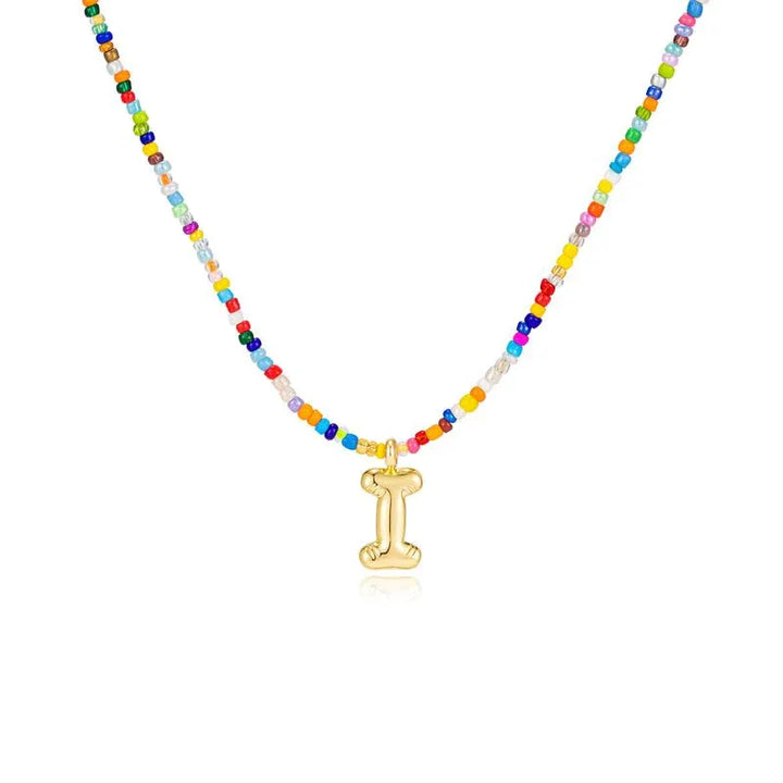 MACY™ - Colorful Bubble Letter Necklace - MABEL LONDON