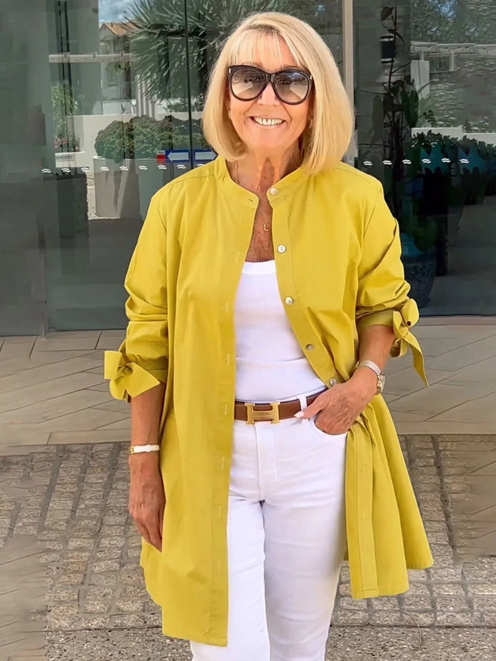 CÉLINA™ - Classy Long Shirt Jacket - MABEL LONDON