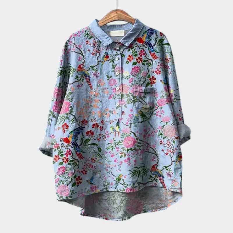 TALLIE™ – Relaxed Printed Blouse - MABEL LONDON