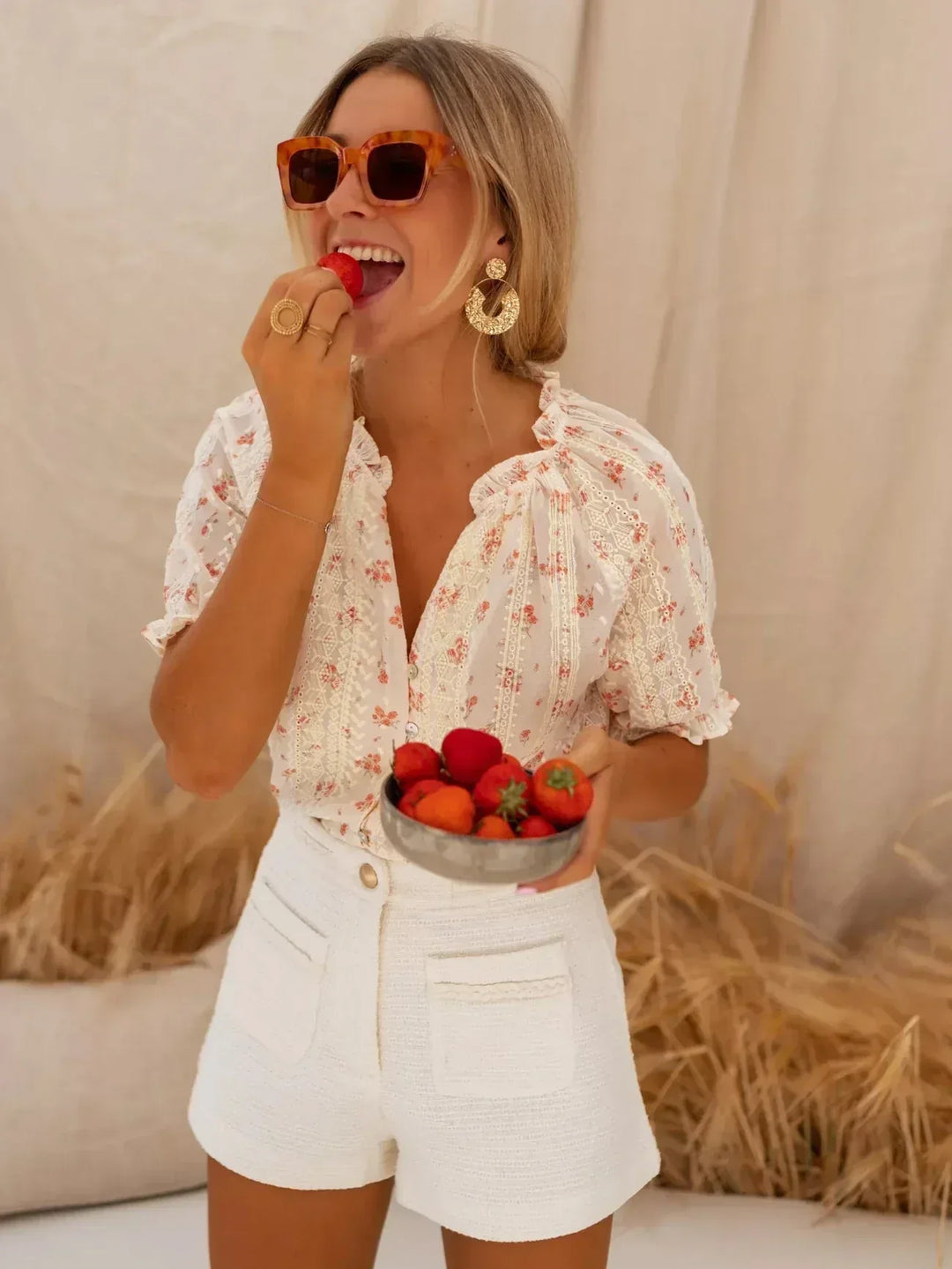 Elina | Floral Print Blouse for Women - MABEL LONDON