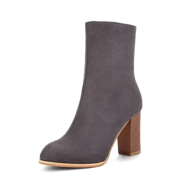 Catalina | Brown High-Heel Boots - MABEL LONDON