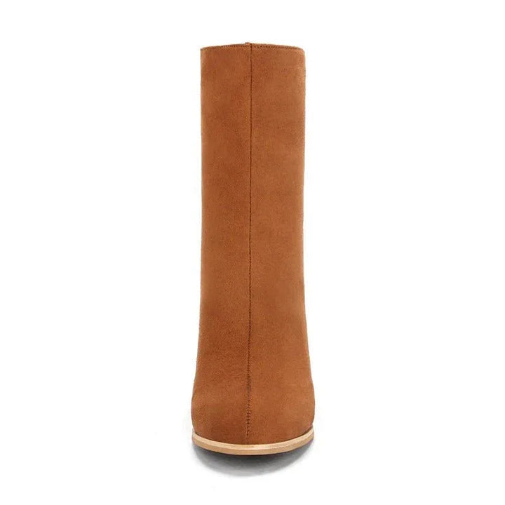Catalina | Brown High-Heel Boots - MABEL LONDON