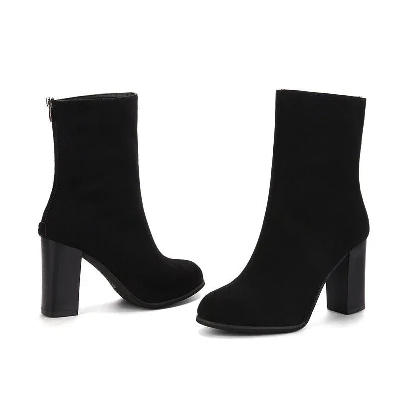 Catalina | Brown High-Heel Boots - MABEL LONDON