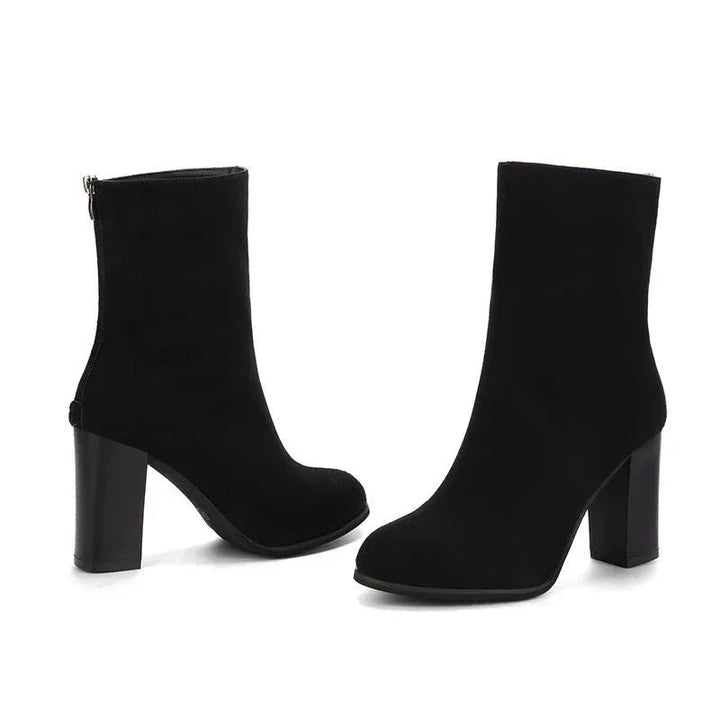 Catalina | Brown High-Heel Boots - MABEL LONDON