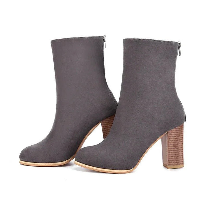 Catalina | Brown High-Heel Boots - MABEL LONDON