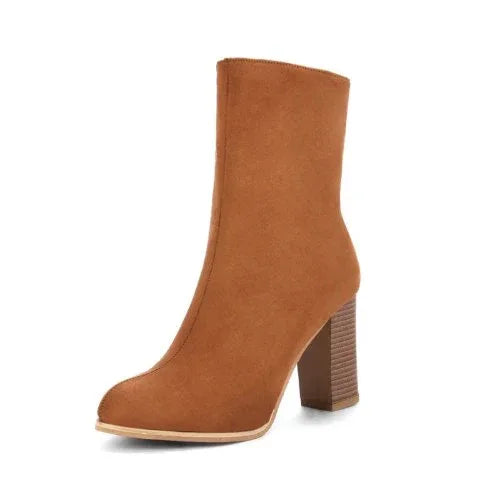 Catalina | Brown High-Heel Boots - MABEL LONDON