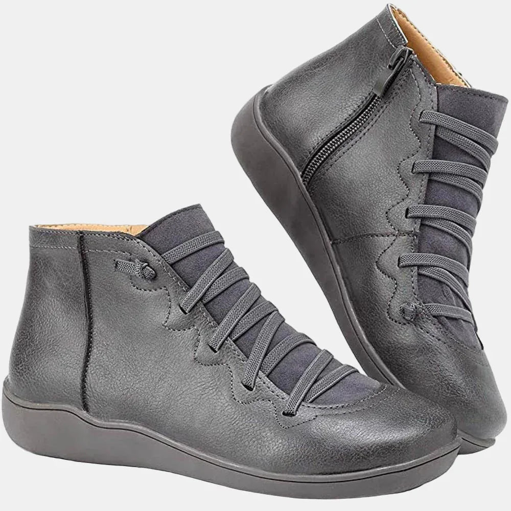 Riley | Lace-up Ankle Boots - MABEL LONDON