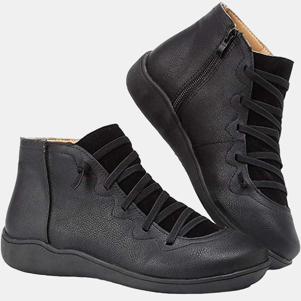 Riley | Lace-up Ankle Boots - MABEL LONDON
