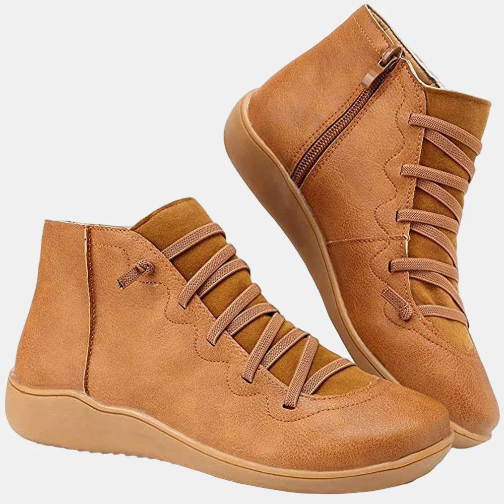 Riley | Lace-up Ankle Boots - MABEL LONDON