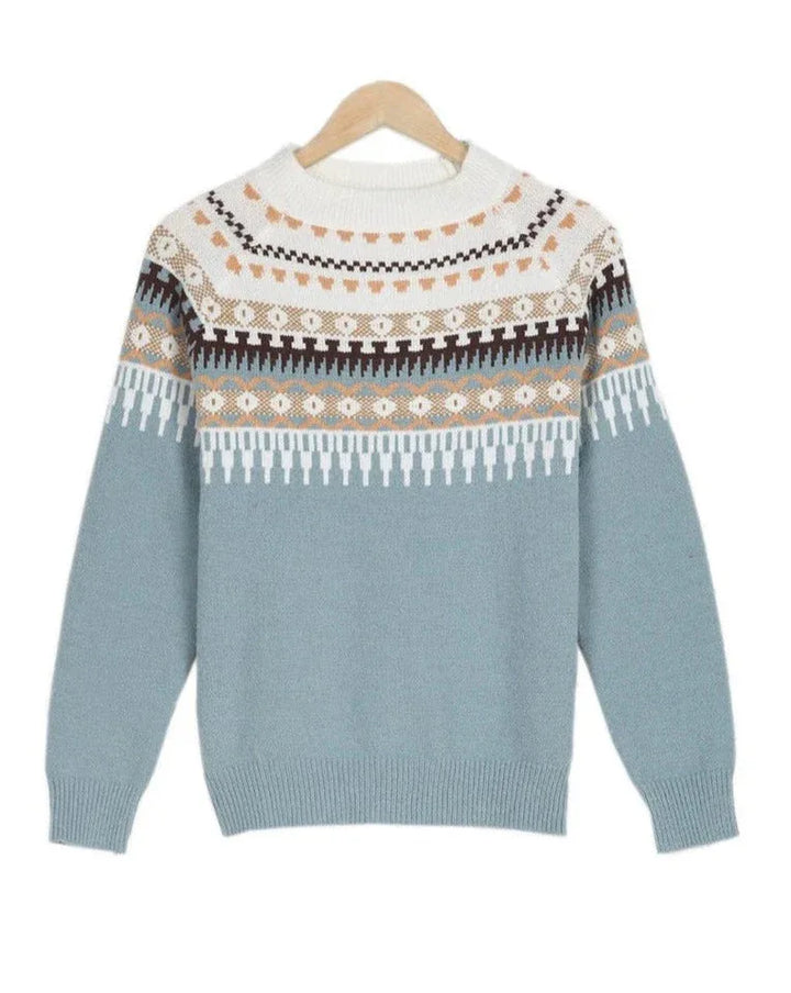 AVERY™ - Fair Isle Knit Sweater - MABEL LONDON