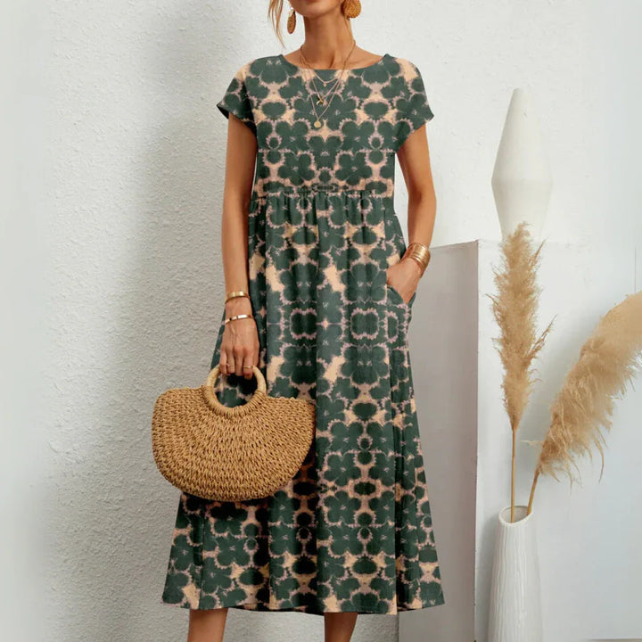 FLORENE™ - Breezy Floral Midi Dress - MABEL LONDON