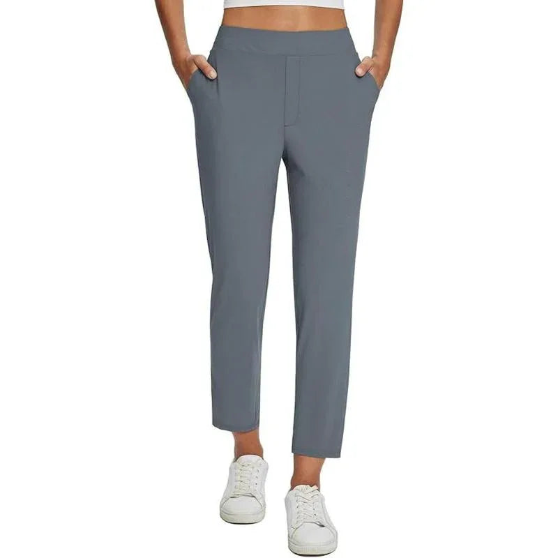 LIZNA™ – Lightweight Stretch Ankle Trousers - MABEL LONDON