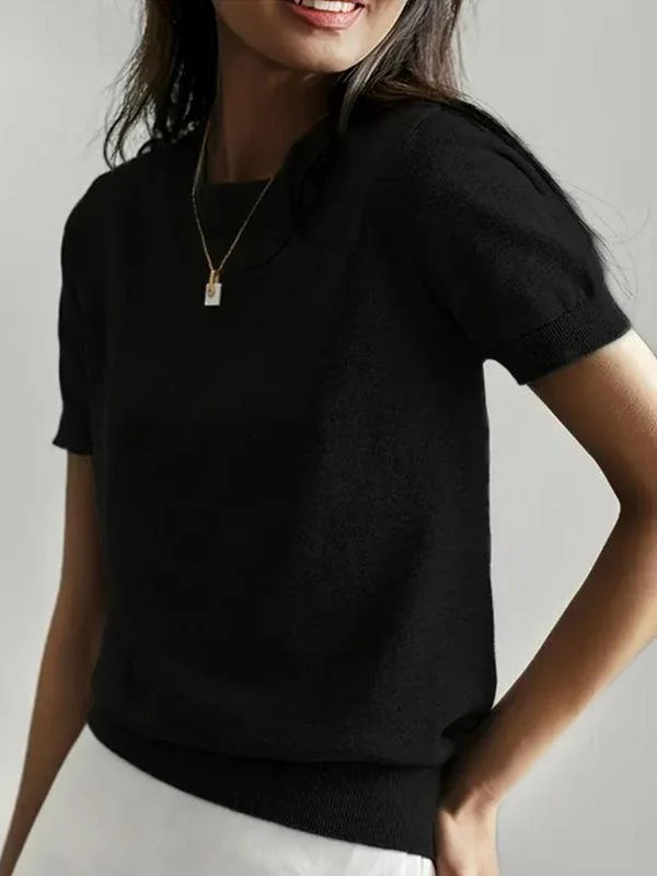 CIELA™ – Lightweight Short Sleeve Crewneck Pullover Top - MABEL LONDON