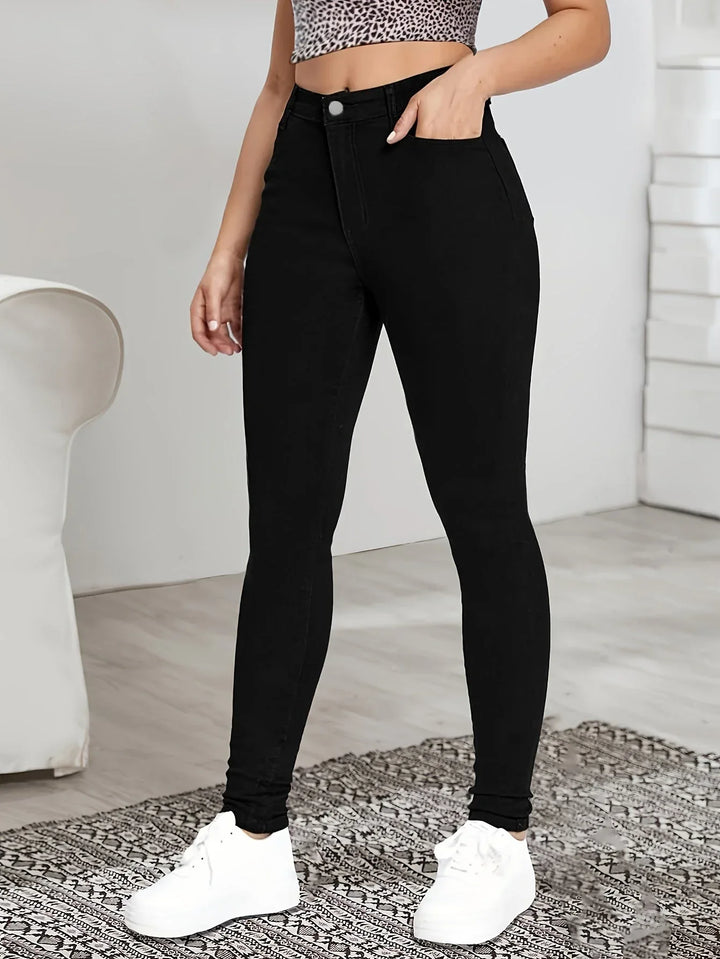 LISETTE™ - Sleek High-Waist Skinny Jeans - MABEL LONDON
