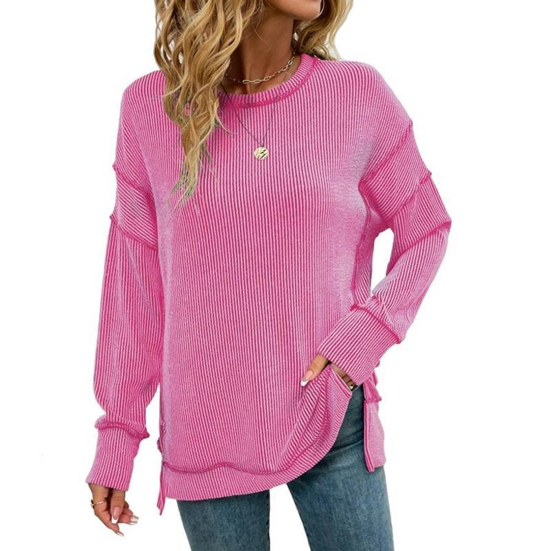 HAIZEY™ - Cozy Ribbed Oversized Sweatshirt - MABEL LONDON