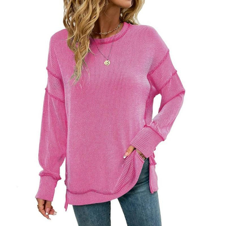 HAIZEY™ - Cozy Ribbed Oversized Sweatshirt - MABEL LONDON