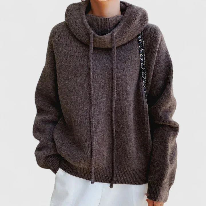 Marie | Cozy Knit Hoodie - MABEL LONDON