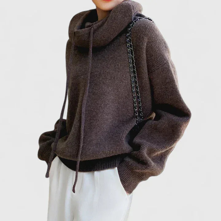 Marie | Cozy Knit Hoodie - MABEL LONDON