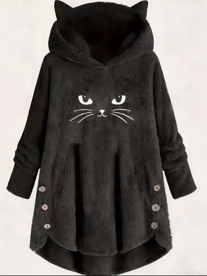 Kira – Cozy Cat Hoodie - MABEL LONDON