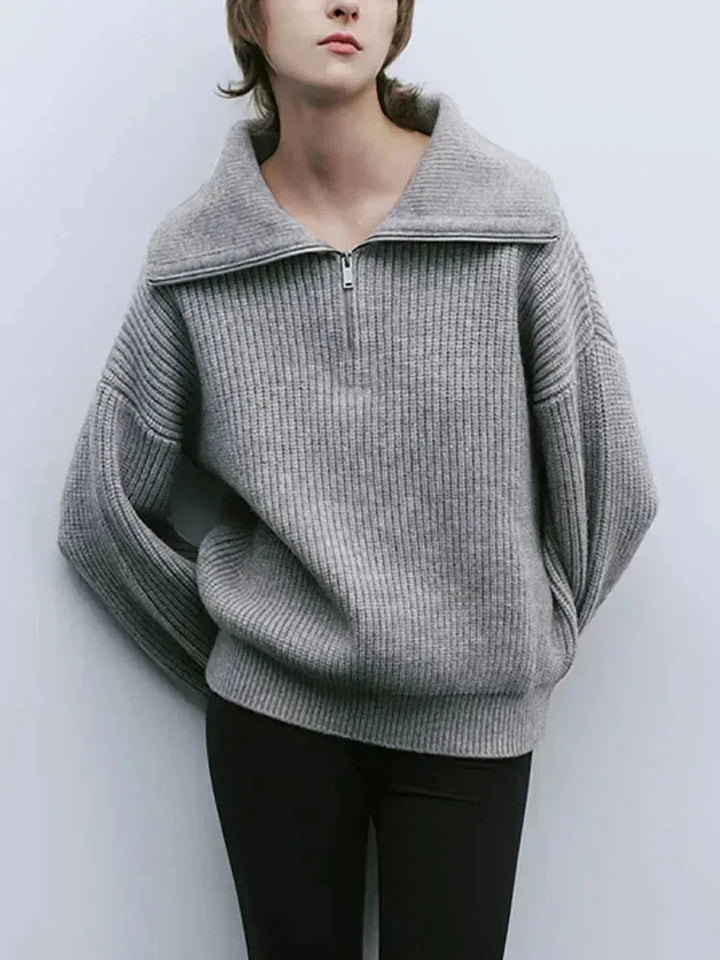 ELODIE™ - Comfy Half-Zip Sweater - MABEL LONDON