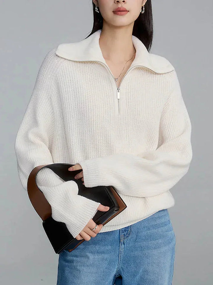 ELODIE™ - Comfy Half-Zip Sweater - MABEL LONDON