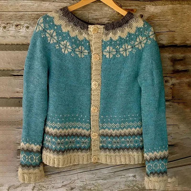 ALLEGRA | VINTAGE ICELANDIC CARDIGAN - MABEL LONDON