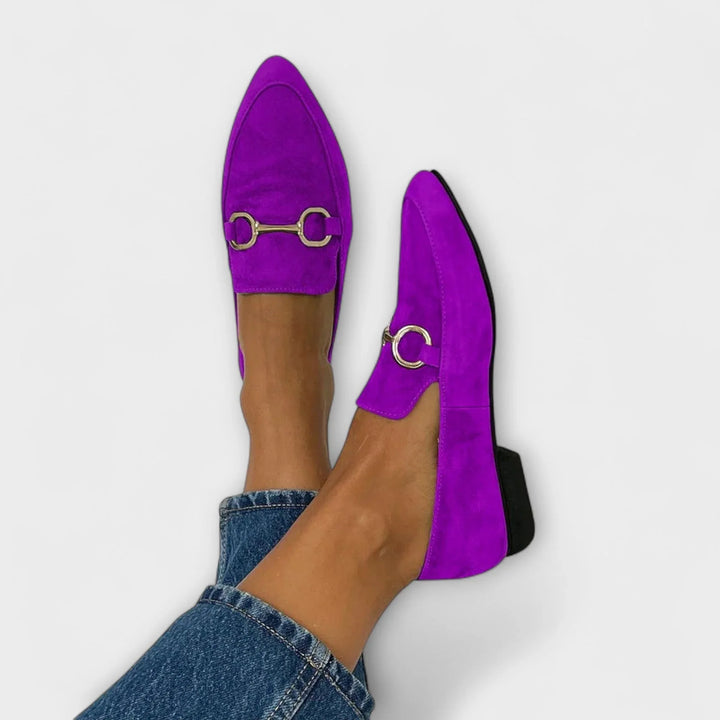 Noelle - Pointed Slip-On Flats - MABEL LONDON