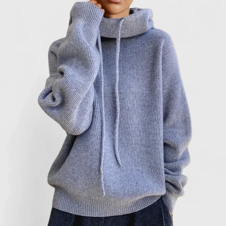 Marie | Cozy Knit Hoodie - MABEL LONDON