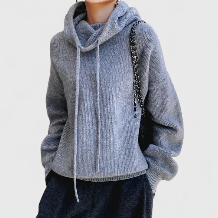 Marie | Cozy Knit Hoodie - MABEL LONDON