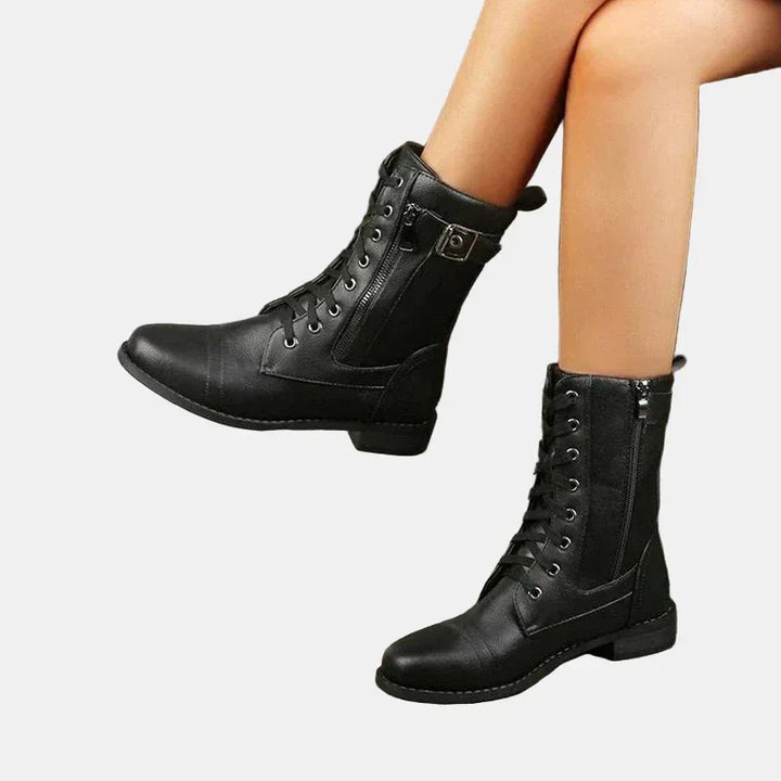 Bailey | Round Toe Fall Boots - MABEL LONDON