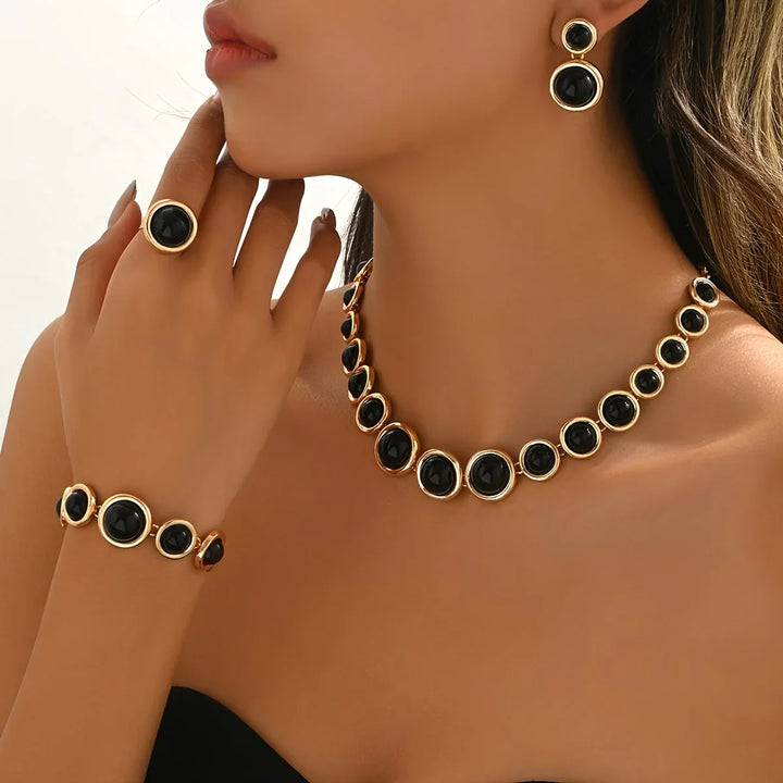 Retro 4-Piece Jewelry Set - MABEL LONDON