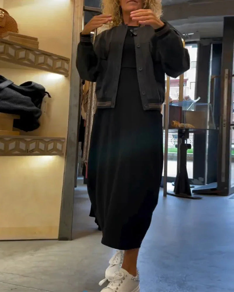 CORA™ - Casual Chic Midi Dress - MABEL LONDON