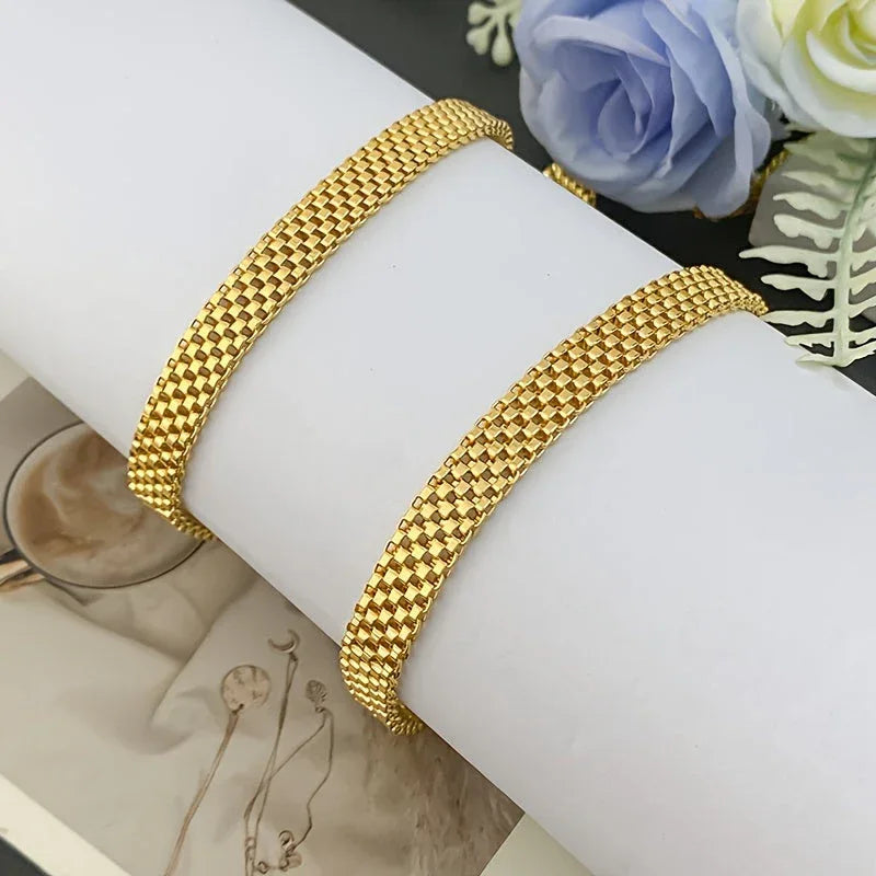 Refined Long Necklace, Bracelet & Earrings Set - MABEL LONDON