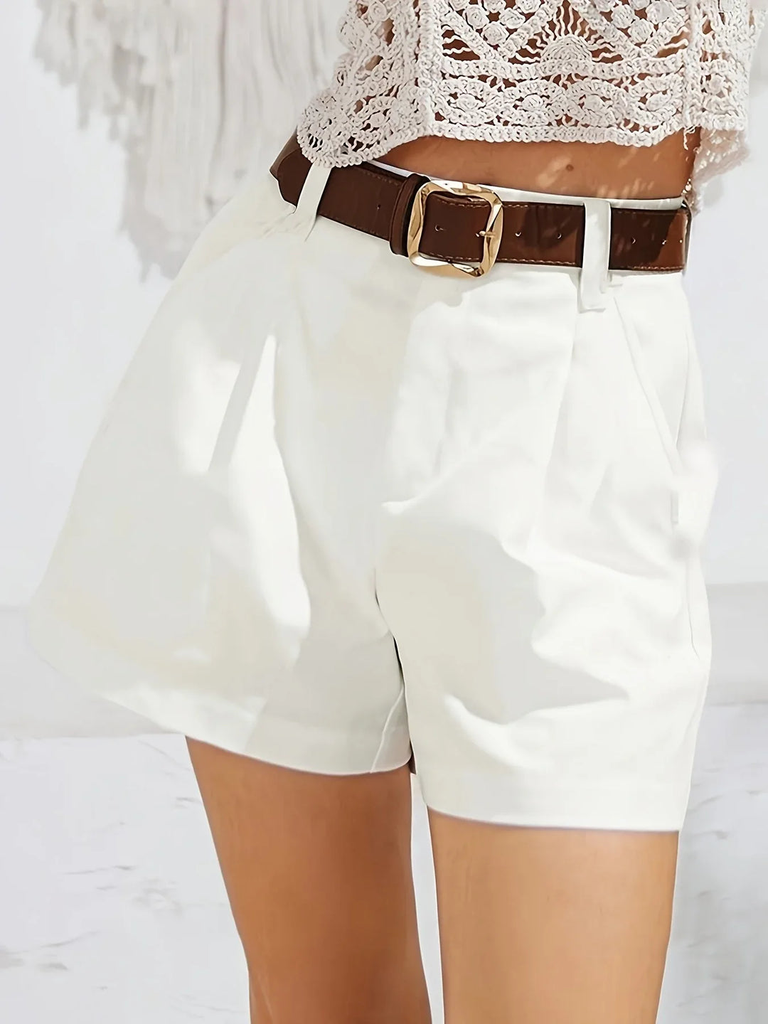 MÉLANIE™ - Chic High-Waist Shorts - MABEL LONDON