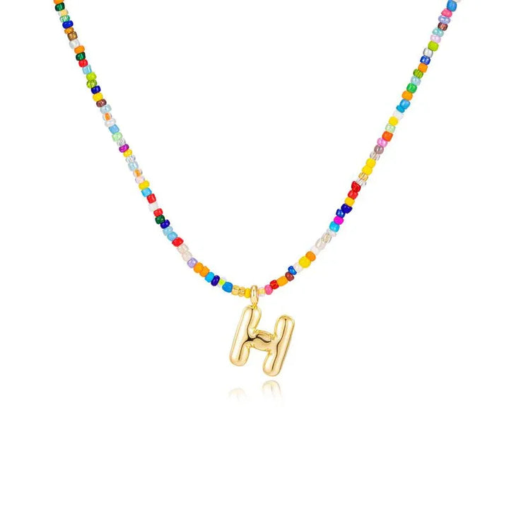 MACY™ - Colorful Bubble Letter Necklace - MABEL LONDON