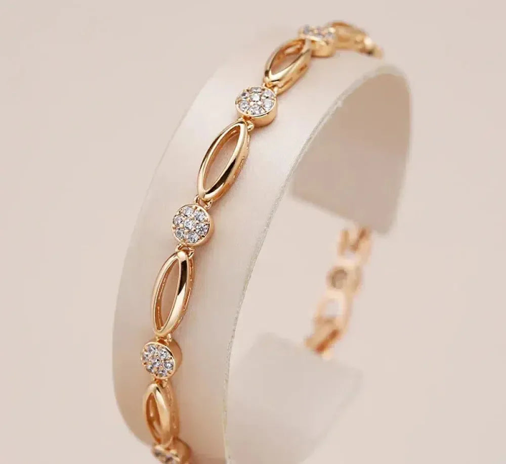 Golden Zirconia Accent Bracelet - MABEL LONDON