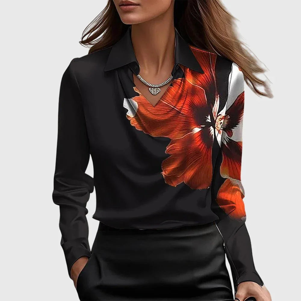 Naomi | Elegant Satin Blouse - MABEL LONDON