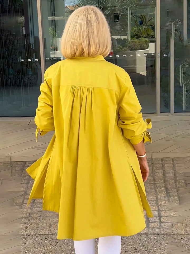 CÉLINA™ - Classy Long Shirt Jacket - MABEL LONDON