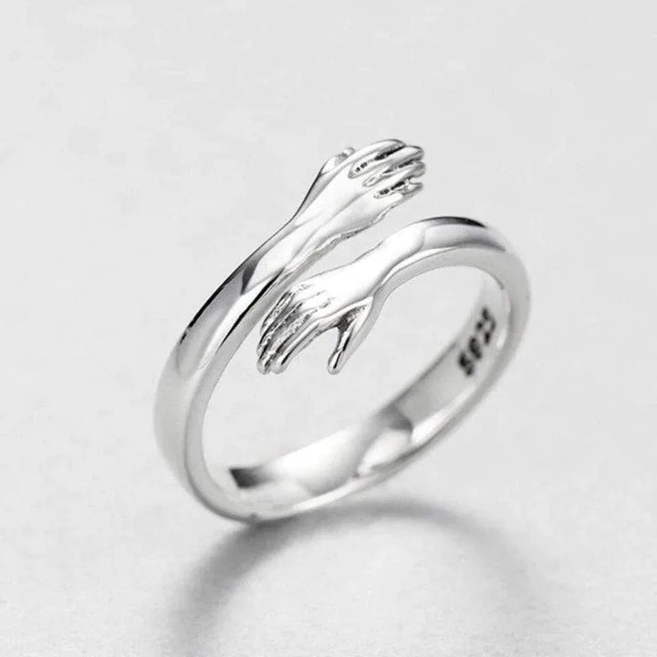 Adjustable Silver Cuddle Ring - MABEL LONDON