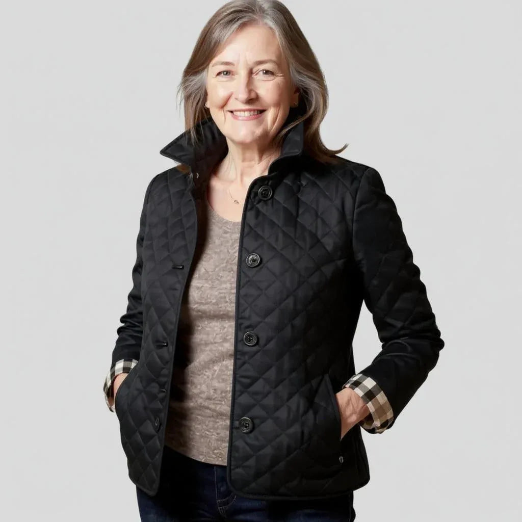 Hailey | Casual Quilted Jacket with Turned-Down Collar - MABEL LONDON