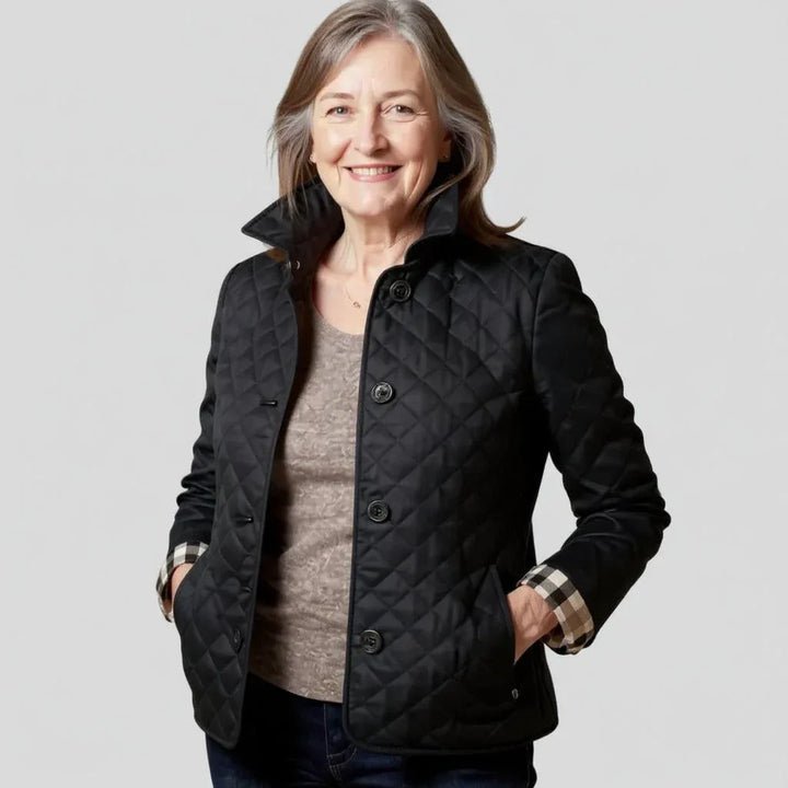 Hailey | Casual Quilted Jacket with Turned-Down Collar - MABEL LONDON