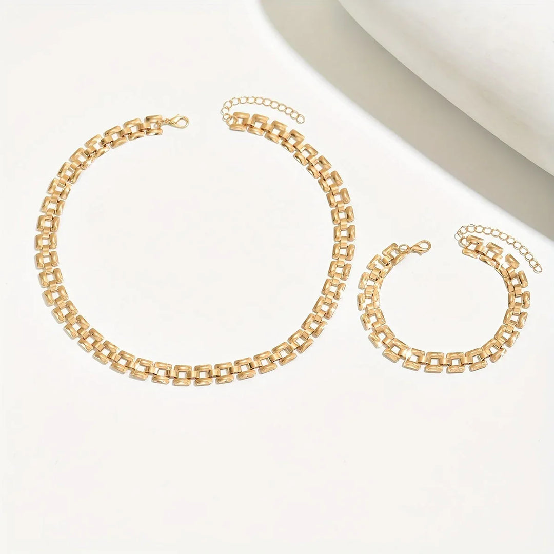 Spring & Summer Necklace Set – Polished Metal Finish - MABEL LONDON