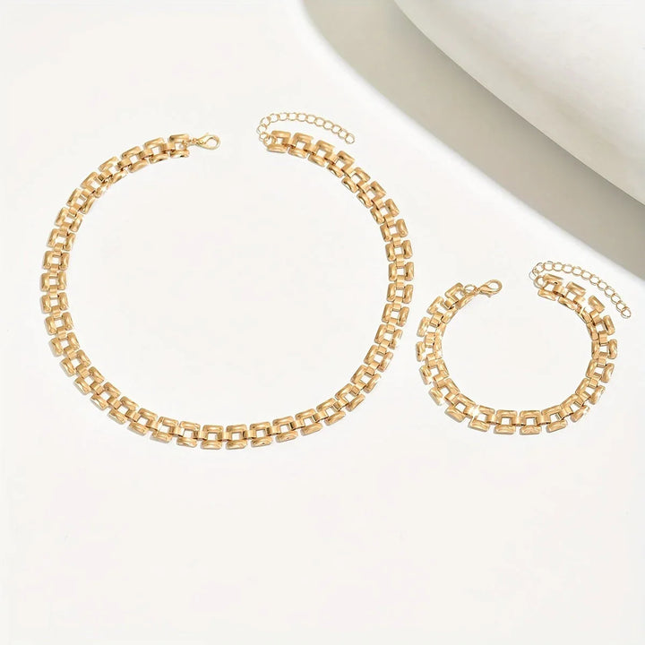 Spring & Summer Necklace Set – Polished Metal Finish - MABEL LONDON