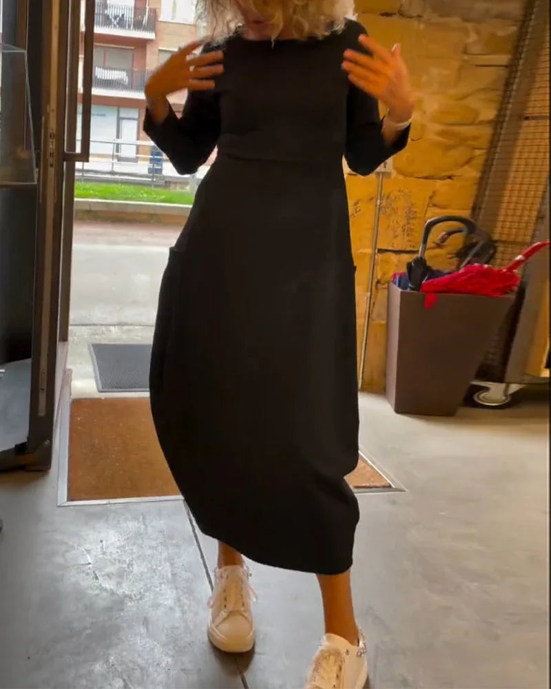 CORA™ - Casual Chic Midi Dress - MABEL LONDON