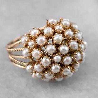 PEARL™ - Inlaid Pearls Ring - MABEL LONDON