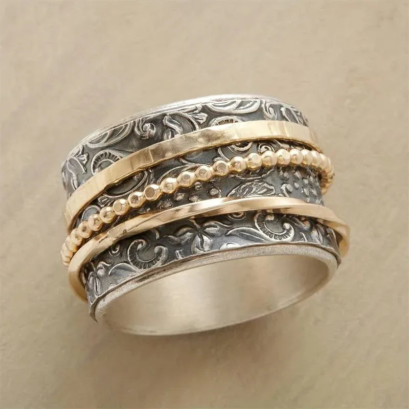 Vintage Gold & Silver Antique Ring - MABEL LONDON