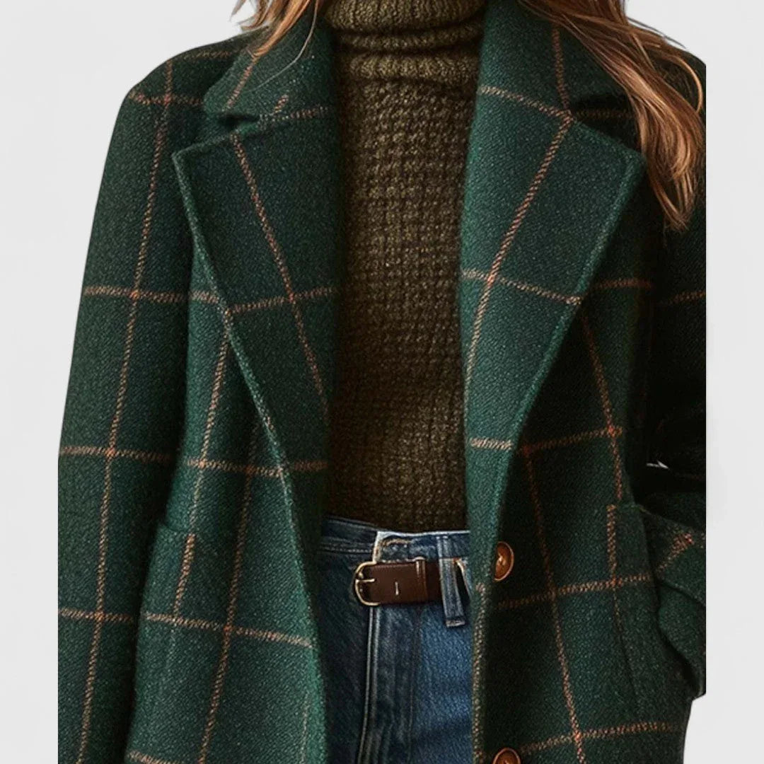 Fiona – Classic Check Coat - MABEL LONDON