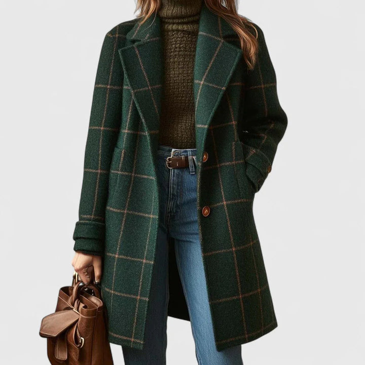 Fiona – Classic Check Coat - MABEL LONDON