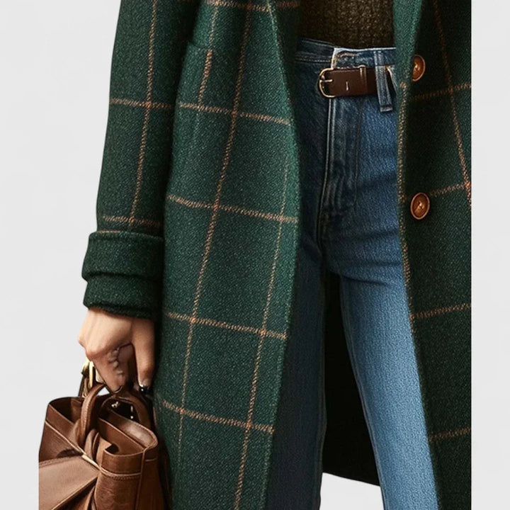 Fiona – Classic Check Coat - MABEL LONDON