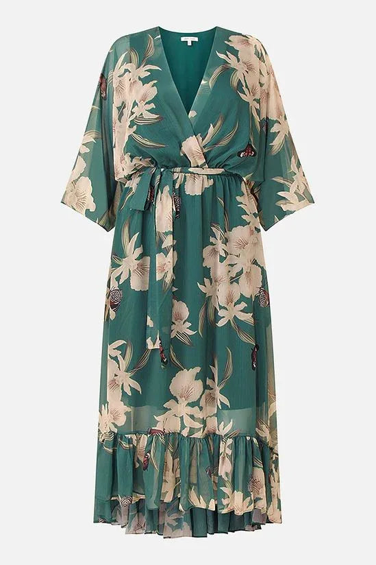 YASMINE™ - Elegant Kimono Midi Dress - MABEL LONDON